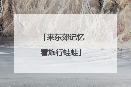 来东郊记忆 看旅行蛙蛙