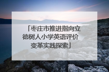 枣庄市推进指向立德树人小学英语评价变革实践探索