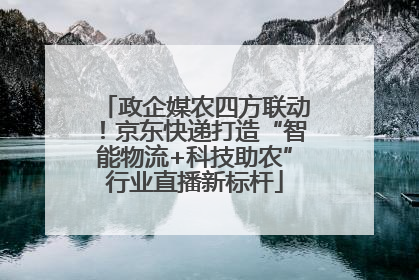 政企媒农四方联动！京东快递打造“智能物流+科技助农”行业直播新标杆