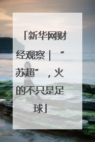 新华网财经观察｜“苏超”，火的不只是足球