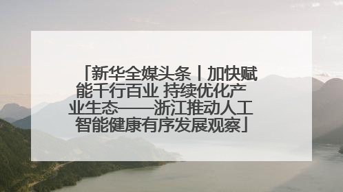 新华全媒头条丨加快赋能千行百业 持续优化产业生态——浙江推动人工智能健康有序发展观察