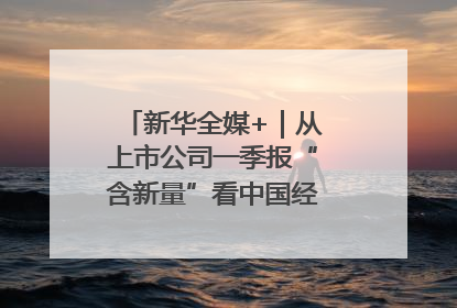 新华全媒+｜从上市公司一季报“含新量”看中国经济发展向“新”