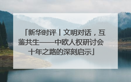 新华时评丨文明对话，互鉴共生——中欧人权研讨会十年之路的深刻启示