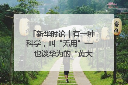 新华时论｜有一种科学，叫“无用”——也谈华为的“黄大年茶思屋”