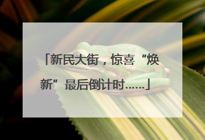 新民大街，惊喜“焕新”最后倒计时……