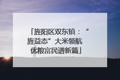 旌阳区双东镇：“旌益态”大米领航 优粮富民谱新篇