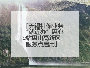 无锡社保业务“就近办”惠心e站惠山高新区服务点启用