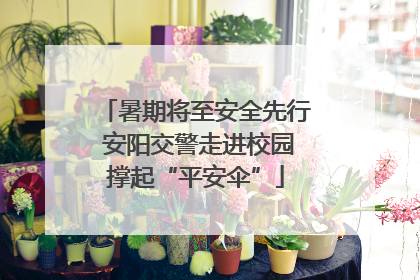 暑期将至安全先行 安阳交警走进校园撑起“平安伞”