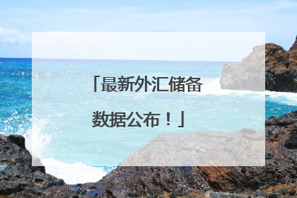 最新外汇储备数据公布！