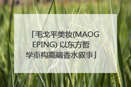 毛戈平美妆(MAOGEPING) 以东方哲学重构高端香水叙事