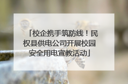 校企携手筑防线！民权县供电公司开展校园安全用电宣教活动