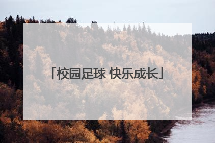 校园足球 快乐成长