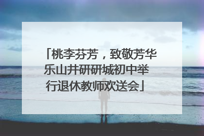 桃李芬芳，致敬芳华 乐山井研研城初中举行退休教师欢送会