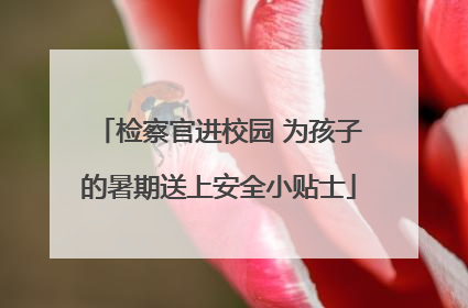 检察官进校园 为孩子的暑期送上安全小贴士