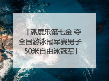 潘展乐第七金 夺全国游泳冠军赛男子50米自由泳冠军