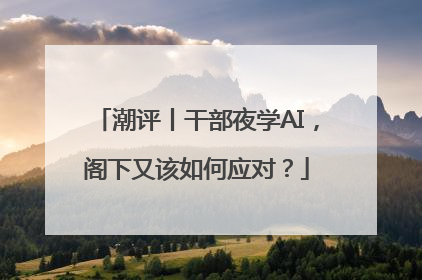 潮评丨干部夜学AI，阁下又该如何应对？