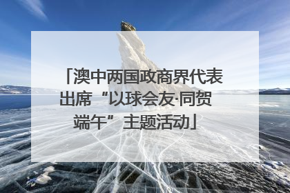 澳中两国政商界代表出席“以球会友·同贺端午”主题活动