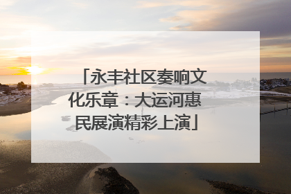 永丰社区奏响文化乐章：大运河惠民展演精彩上演