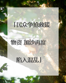 民众争抢救援物资 加沙再度陷入混乱