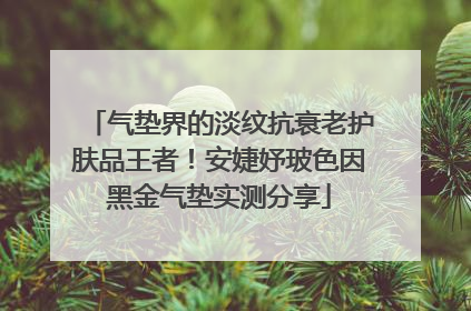 气垫界的淡纹抗衰老护肤品王者！安婕妤玻色因黑金气垫实测分享