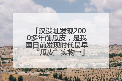 汉遗址发现2000多年前瓜皮，是我国目前发现时代最早“瓜皮”实物→