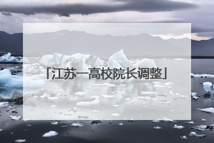 江苏一高校院长调整