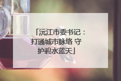 沅江市委书记：打通城市脉络 守护碧水蓝天
