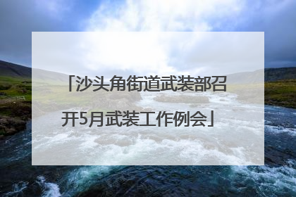 沙头角街道武装部召开5月武装工作例会