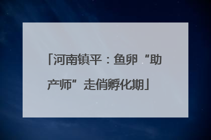 河南镇平：鱼卵“助产师”走俏孵化期