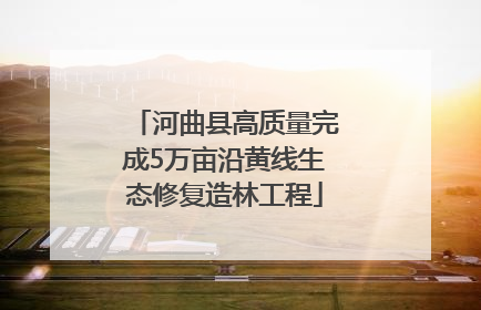 河曲县高质量完成5万亩沿黄线生态修复造林工程