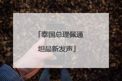 泰国总理佩通坦最新发声