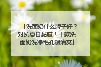 洗面奶什么牌子好？对抗夏日黏腻！十款洗面奶洗净毛孔超清爽
