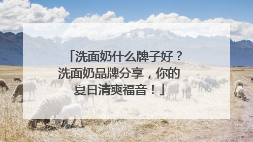 洗面奶什么牌子好？洗面奶品牌分享，你的夏日清爽福音！