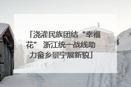 浇灌民族团结“幸福花” 浙江统一战线助力畲乡景宁展新貌
