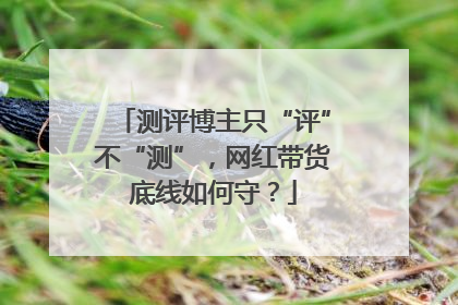 测评博主只“评”不“测”，网红带货底线如何守？