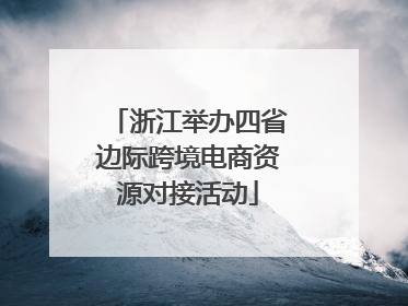 浙江举办四省边际跨境电商资源对接活动