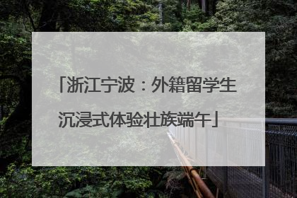 浙江宁波：外籍留学生沉浸式体验壮族端午