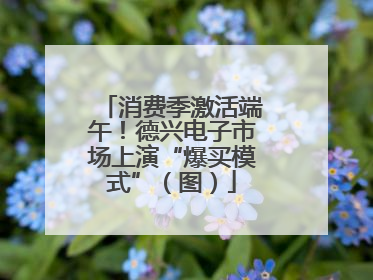 消费季激活端午！德兴电子市场上演“爆买模式”（图）