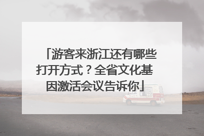 游客来浙江还有哪些打开方式？全省文化基因激活会议告诉你