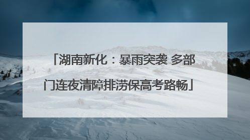 湖南新化：暴雨突袭 多部门连夜清障排涝保高考路畅