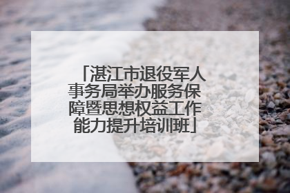 湛江市退役军人事务局举办服务保障暨思想权益工作能力提升培训班