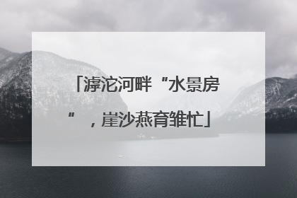 滹沱河畔“水景房”，崖沙燕育雏忙