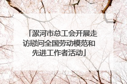 漯河市总工会开展走访慰问全国劳动模范和先进工作者活动