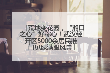 荒地变花园，“湘口之心”好称心！武汉经开区5000余居民推门见绿满眼风景