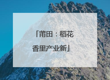 莆田：稻花香里产业新
