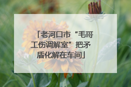 老河口市“毛哥工伤调解室”把矛盾化解在车间