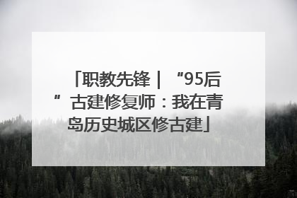 职教先锋｜“95后”古建修复师：我在青岛历史城区修古建