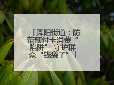 舞阳街道：防范预付卡消费“陷阱” 守护群众“钱袋子”