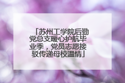苏州工学院后勤党总支暖心护航毕业季，党员志愿接驳传递母校温情