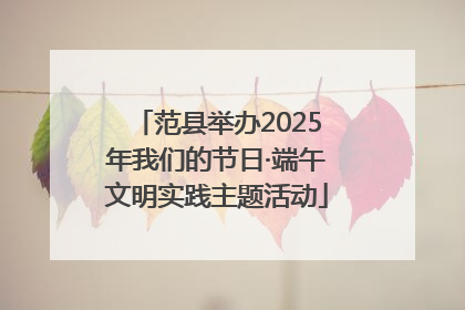 范县举办2025年我们的节日·端午文明实践主题活动